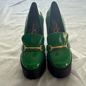 Green Patent Leather Loafers